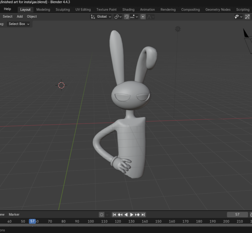 orangenerage's tweet image. i decided to learn blender (special guest the tadc cast) #3dmodeling #tadc #jax #gangle