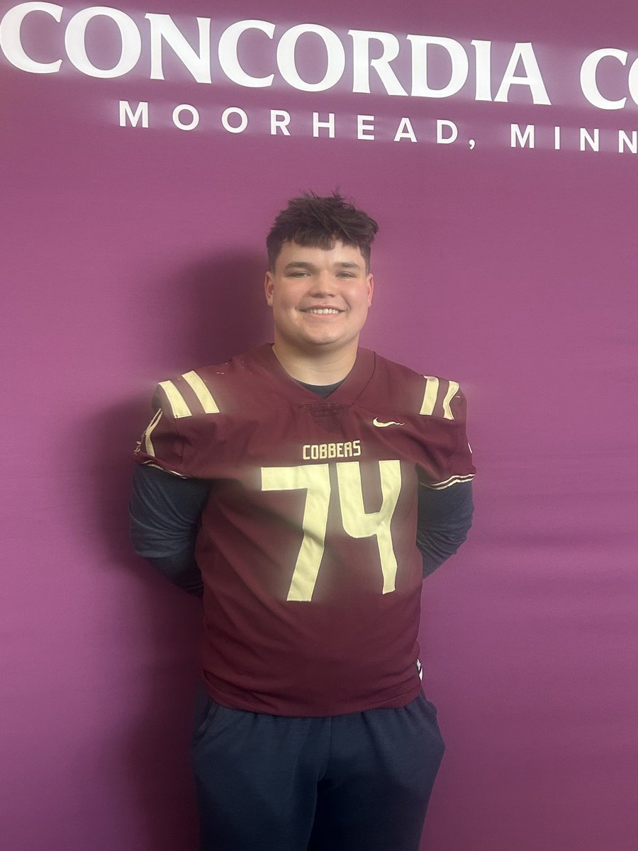 LiamCarter74's tweet photo. I had an awesome afternoon at Concordia College in Moorhead for a Junior Day visit. The players were very genuine, and the coaches were passionate about their program, and the success of their players. I can’t wait to come back. #Rollcobbs @CoachJPollock @CoachTerryHoran https://t.co/u4BjneC0BL