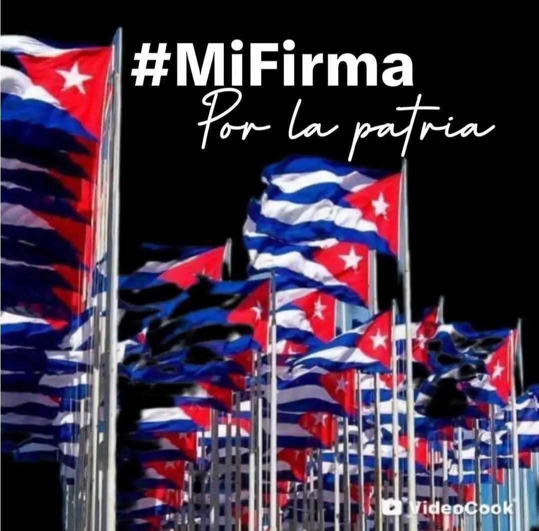 El Primer Secretario del Comité Central del <a href="/PCCuba/">PCC</a> y Presidente <a href="/DiazCanelB/">Miguel Díaz-Canel Bermúdez</a> abrió, con su rúbrica, el movimiento "#MiFirmaPorLaPatria🇨🇺".
Lo haremos en el <a href="/MINCEX_CUBA/">MINCEX🇨🇺</a>,
junto a todos los #cubanos que amamos la Patria🇨🇺 sagrada. 
#Súmate compatriota!