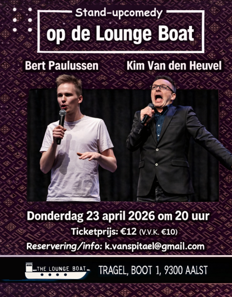 Dit zeg ik aan de persoon die het getal 0 heeft uitgevonden: "Bedankt voor niets!" (Mercedes Blanche) Zij zal er dit jaar helaas nog niet bij zijn op de comedy-avonden van 'The Lounge Boat' in Aalst. Maar Bert Paulussen &amp; Kim Van den Heuvel zijn van de partij nu donderdag om 20u!