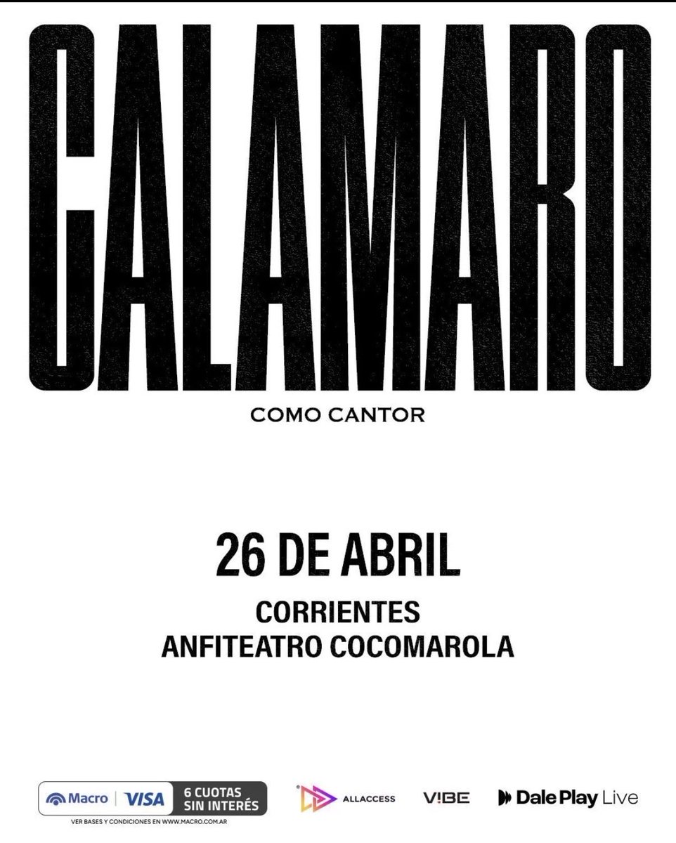 YapireOrg's tweet photo. Calamaro en Corrientes. @YapireOrg https://t.co/khUMeahl7G