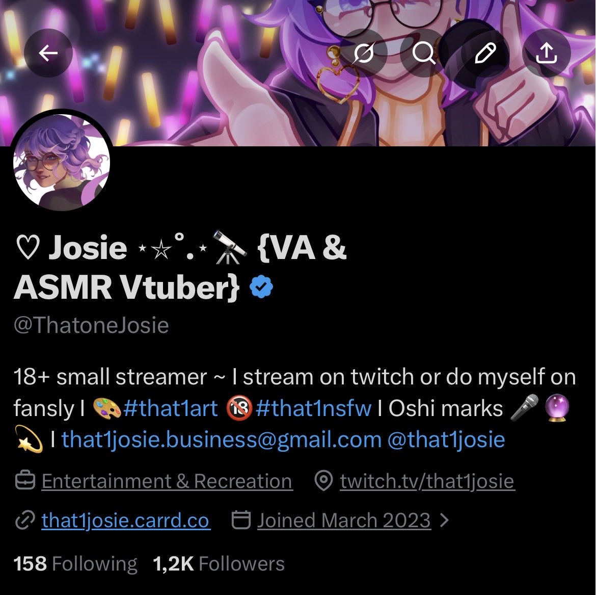 ♡ Josie ⋆⭒˚.⋆🔭 {VA & ASMR Vtuber} tweet media