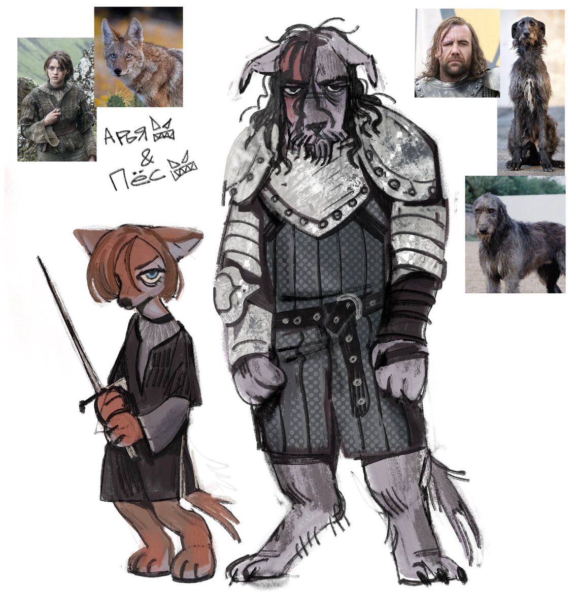 grrr team part!
arya &amp; hound #got