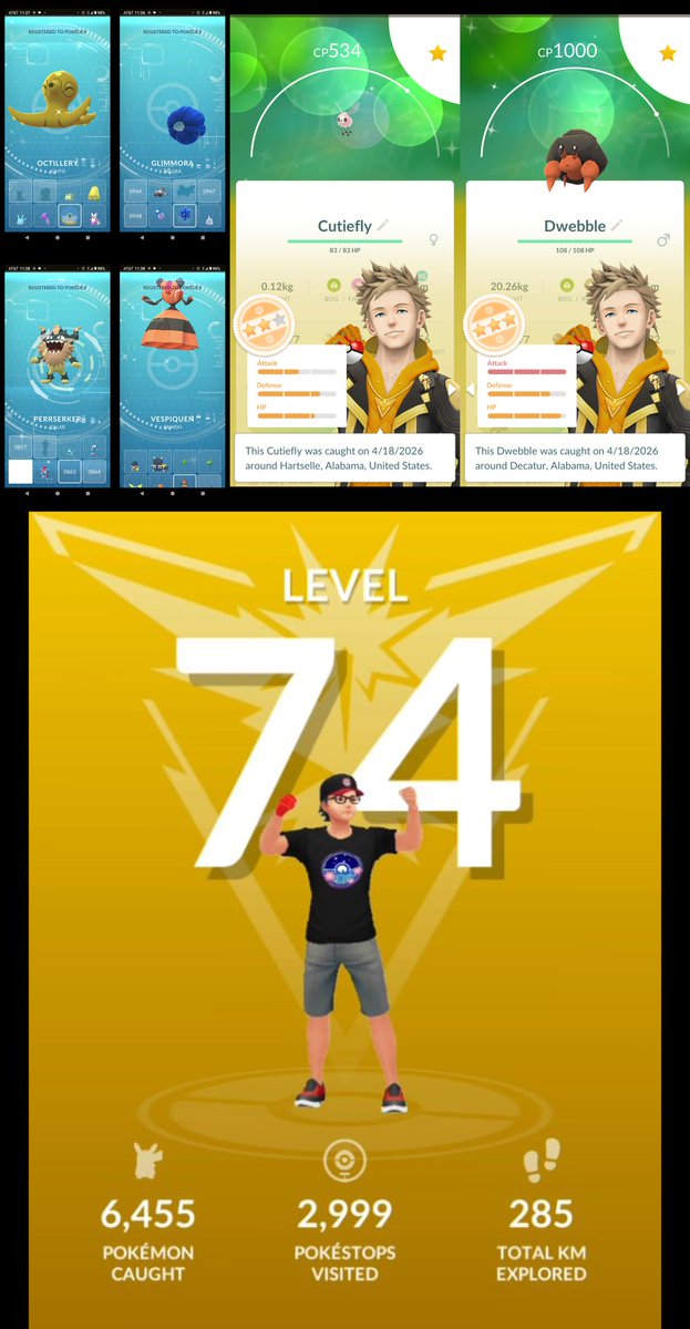 mitcheller41's tweet image. Not a bad way to celebrate my birthday yesterday in #PokemonGO
Added several new shiny evolutions to my shiny Dex, added some new Pokemon to my Pokemon, hatched a shiny Riolu, caught two wild shinies and I leveled up