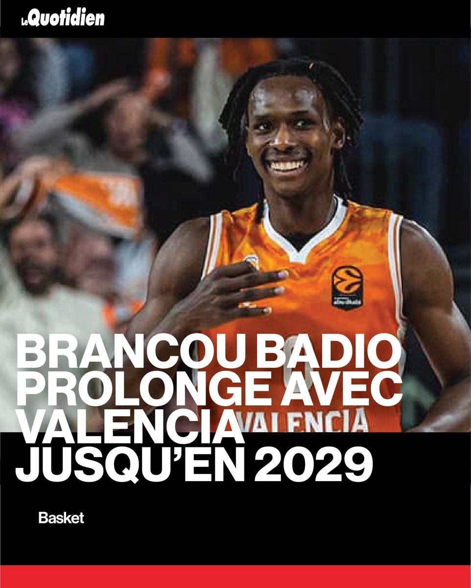 QuotidienSN's tweet image. Basket : Brancou Badio prolonge  avec Valencia jusqu’en 2029 #Senegal

 lequotidien.sn/basket-brancou…