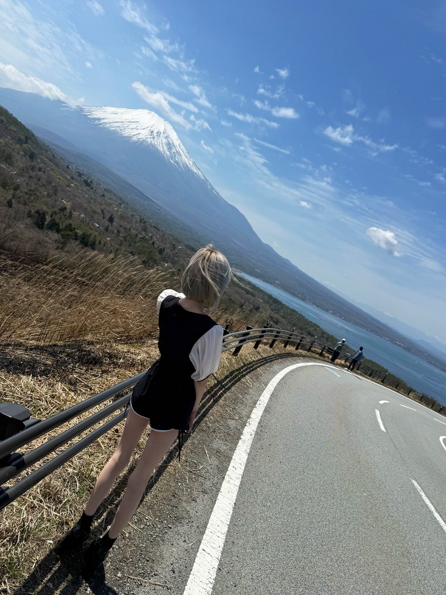 富士山にて。