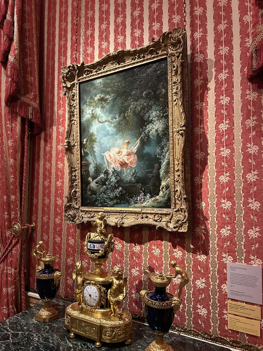 laurac2605's tweet image. Fragonard The Swing. Wallace Collection. La donna nell’altalena sta facendo il segno delle corna. #frozen