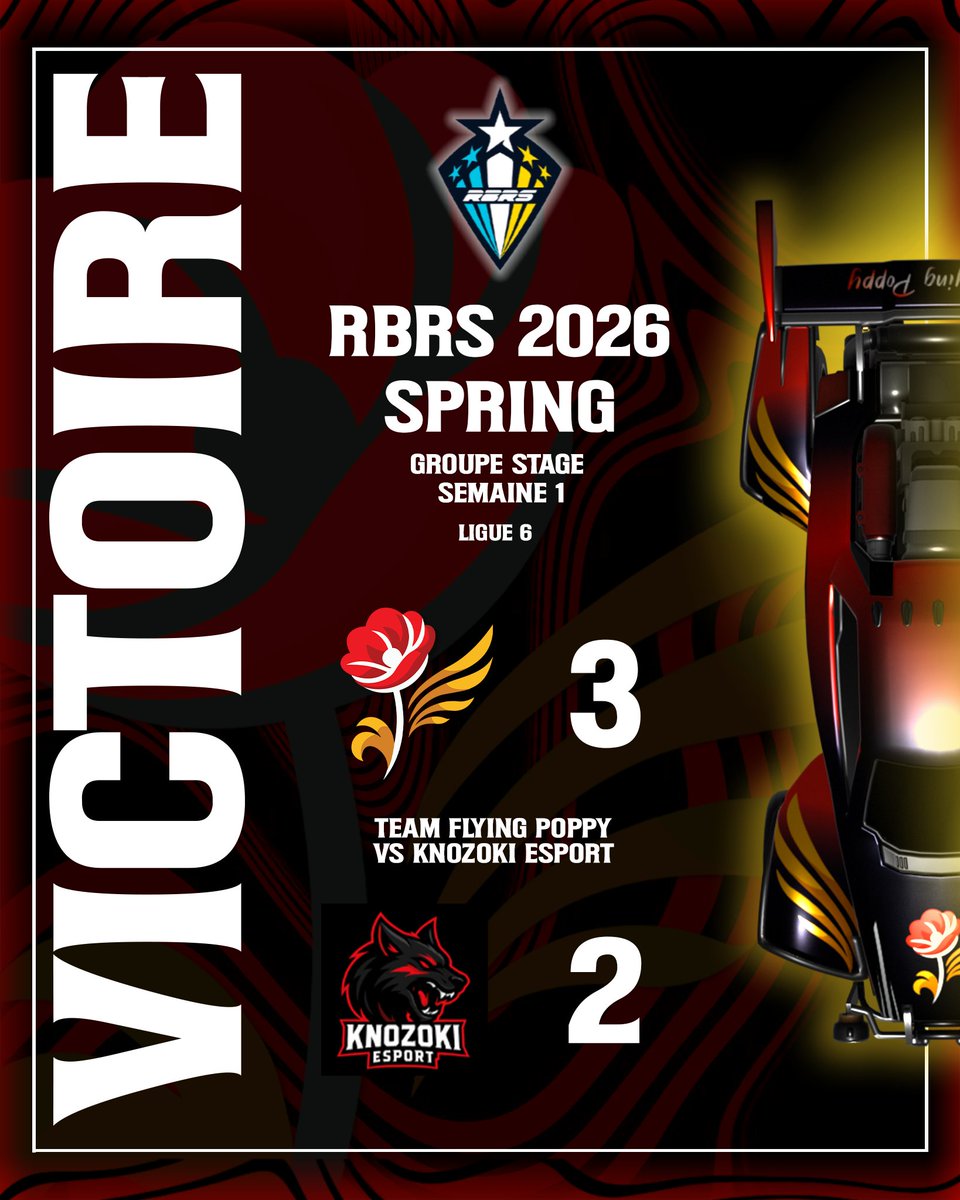TeamFlyingPoppy's tweet photo. Un début compliqué, un match séré. 
Mais la victoire est notre pour ce premier match de saison #RBRS 😎

#TFPWIN https://t.co/s4dxqbbkii