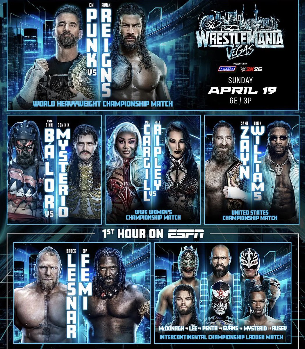 thejustdaveshow's tweet photo. WRESTLEMANIA 42 NIGHT 2 ! #wwe #wrestlemania #wrestlemania42 #prowrestling https://t.co/Hzp8vgVvyc