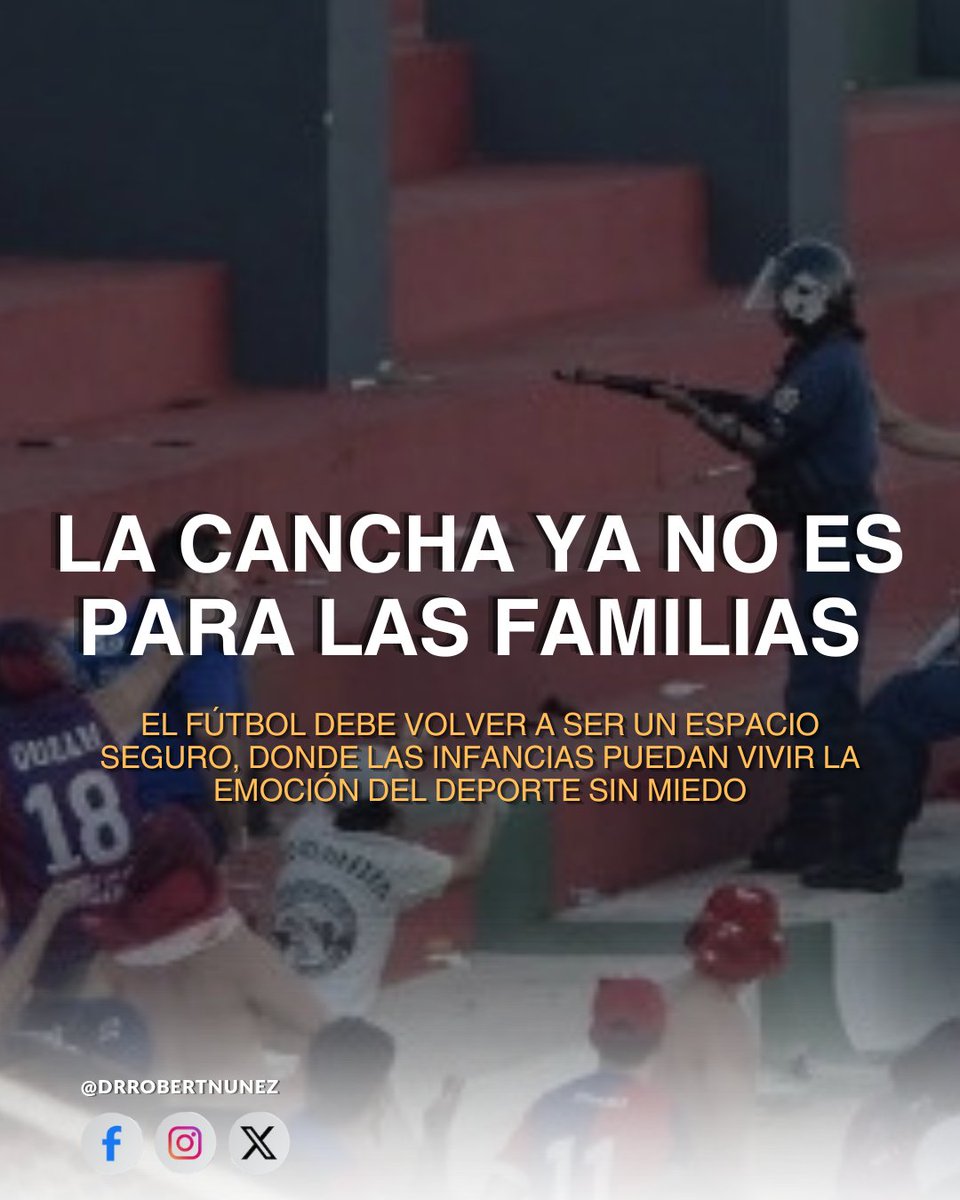 La cancha ya no es para las familias.
Ya no es para los niños.

Lastimosamente, dejó de ser ese lugar donde uno podía ir con sus hijos a disfrutar, alentar y compartir un momento sano. Hoy vemos escenas que duelen, que asustan y que nos obligan a pensar dos veces antes de llevar