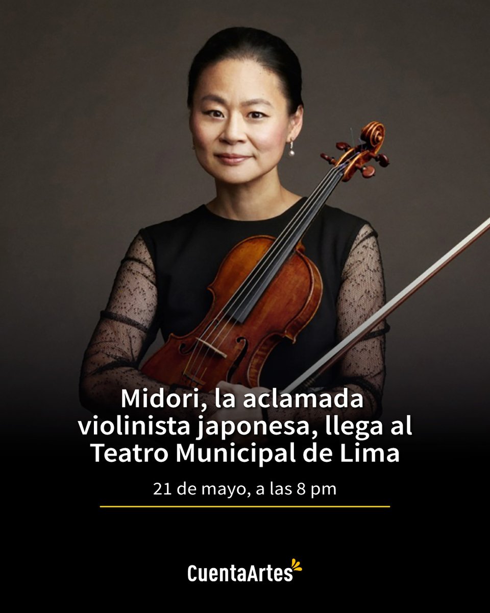 CuentaArtes's tweet image. #Concierto
Midori: La leyenda del violín ofrecerá una única presentación en Teatro Municipal de Lima el 21 de mayo
cuentaartes.org/2026/04/midori… 
#midori #violinista