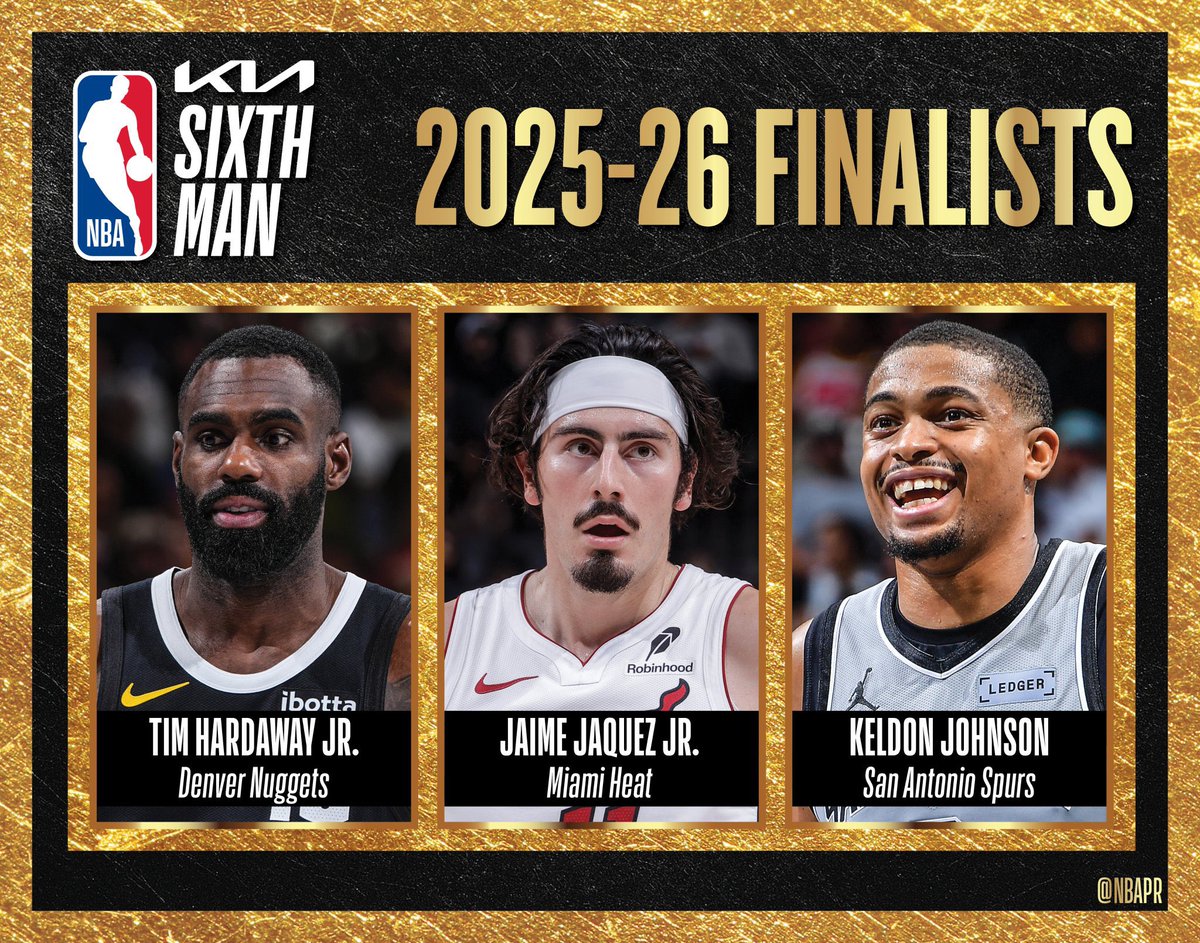 WillManso's tweet photo. The Heat’s Jaime Jaquez Jr announced as one of the finalists for the NBA 6th man of the year award. No surprise here. He deserves the award IMO. https://t.co/0hFsaij0Ir