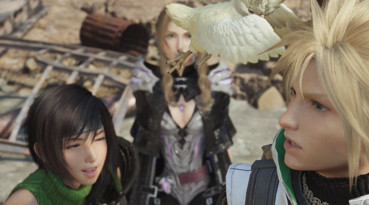 sephisnubecita's tweet image. #aerith #yuffie #cloud