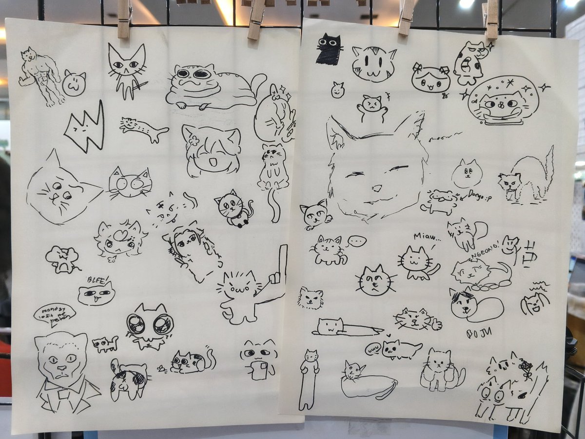 greycatto's tweet image. otsu comipara 6! 
thank you for visiting our booth and drawing here~ 🩵

#comipara6 #kucingkecebur #freedraw