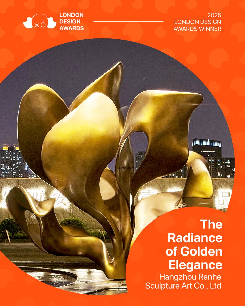 ldndesignawards's tweet image. 𝟐𝟎𝟐𝟓 𝐖𝐢𝐧𝐧𝐞𝐫 𝐇𝐢𝐠𝐡𝐥𝐢𝐠𝐡𝐭 🏆

The Radiance of Golden Elegance by Hangzhou Renhe Sculpture Art
Winner's Page: tinyurl.com/455kw955
🔗 Check the link in bio

#LondonDesignAwards #DesignAwards #LandscapeDesign #SculptureDesign #PublicArt #OutdoorDesign