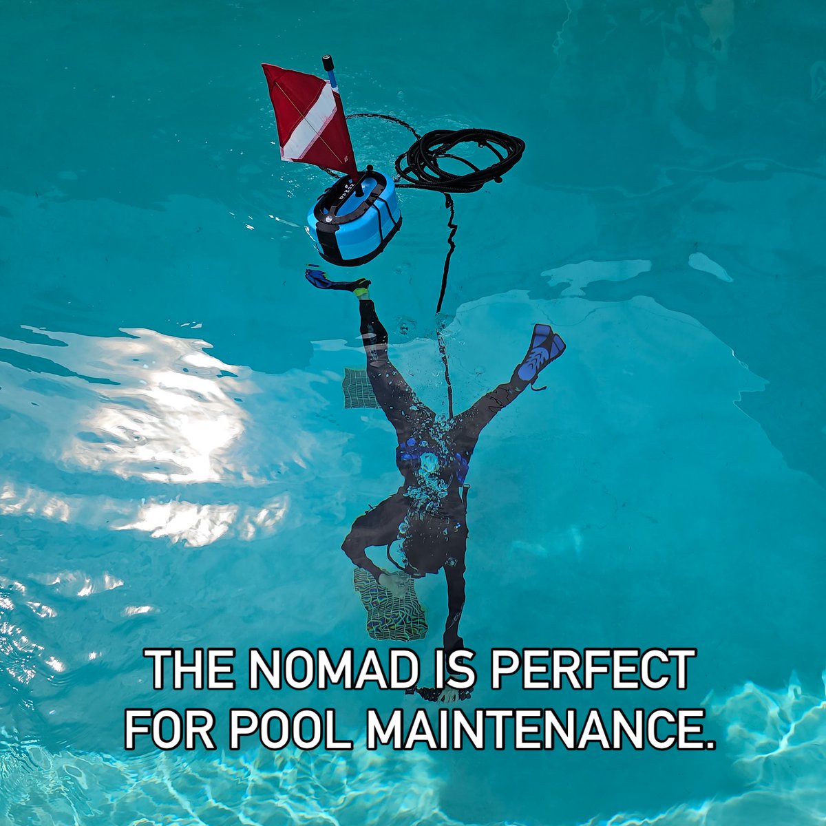 diveblu3's tweet image. We have two models: Nomad (rated to 30 feet) and Nomad Mini (rated to 15 feet). Which are you choosing for your leak detections? 

#pool #poolmaintenance #leakdetection