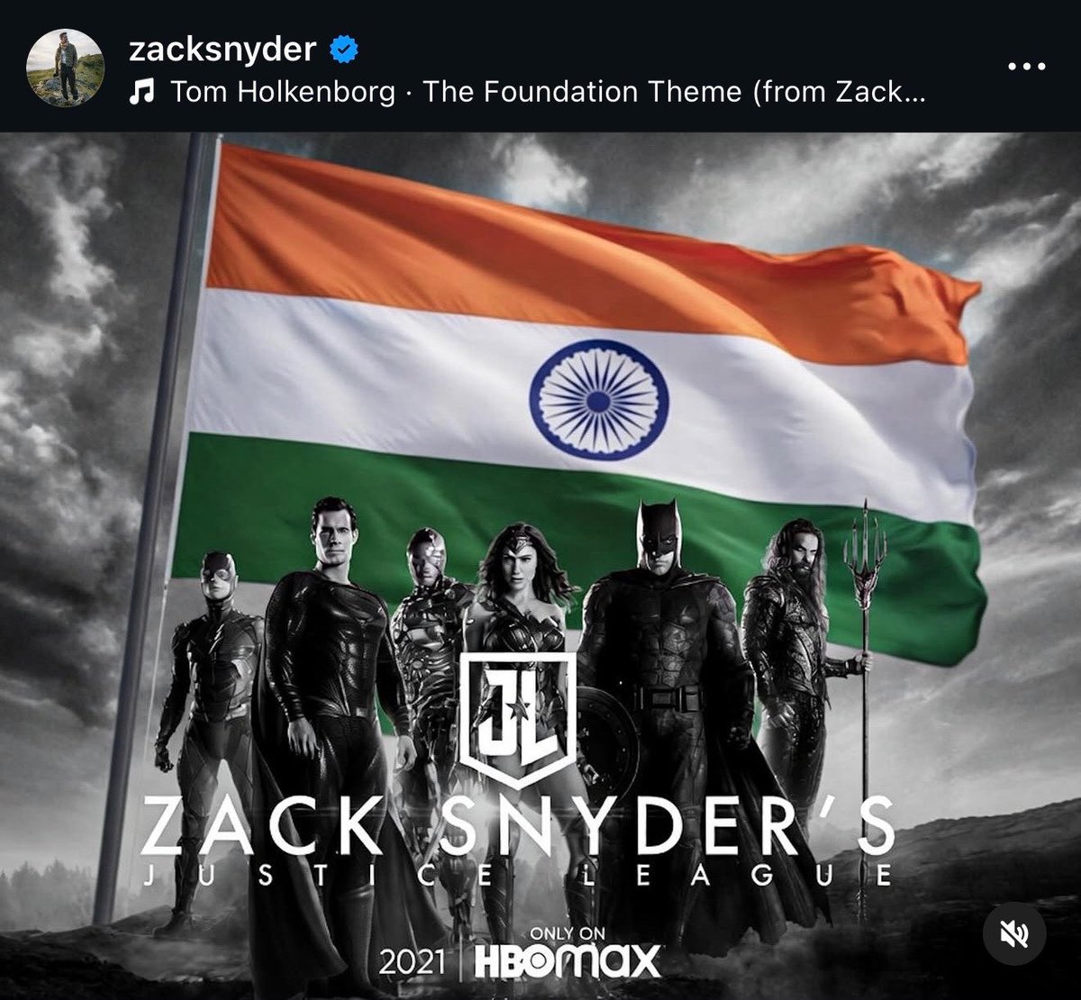 BatfleckMovie's tweet image. Zack Snyders latest Instagram post, celebrating the release of #ZackSnydersJusticeLeague finally coming to India! 

“Zack Snyder's Justice League just hit #1 on JioHotstar's Top 10 Movies - right as HBO Max officially launched there!
Beating out Harry Potter, Avengers: Endgame,