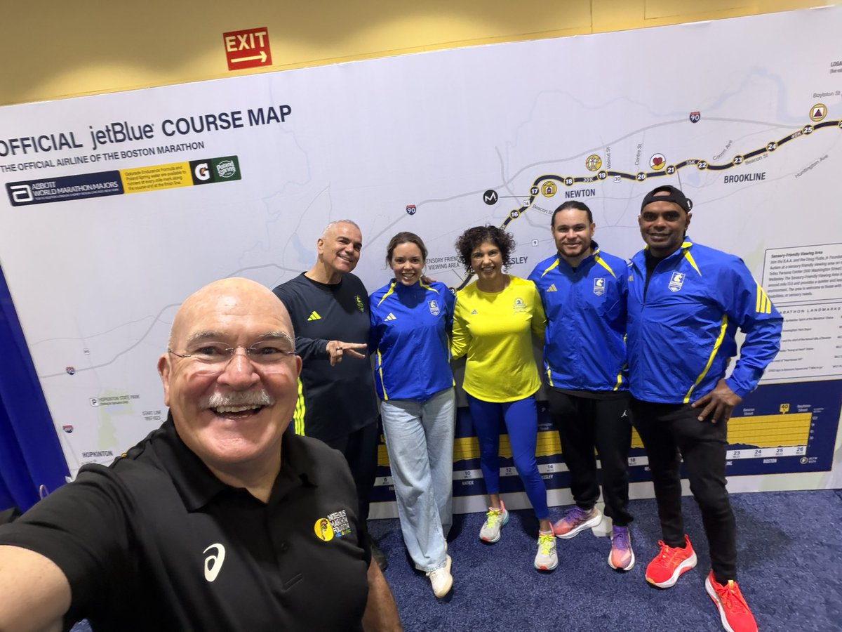 deek207's tweet photo. In 1986, 40yrs ago I won the @bostonmarathon in 2:07:51…special to come back with @IndigMaraProjct runners to #RunSweatInspire #BostonStrong thx @BAA 2morrow they run! https://t.co/MJ9SWdzOCK