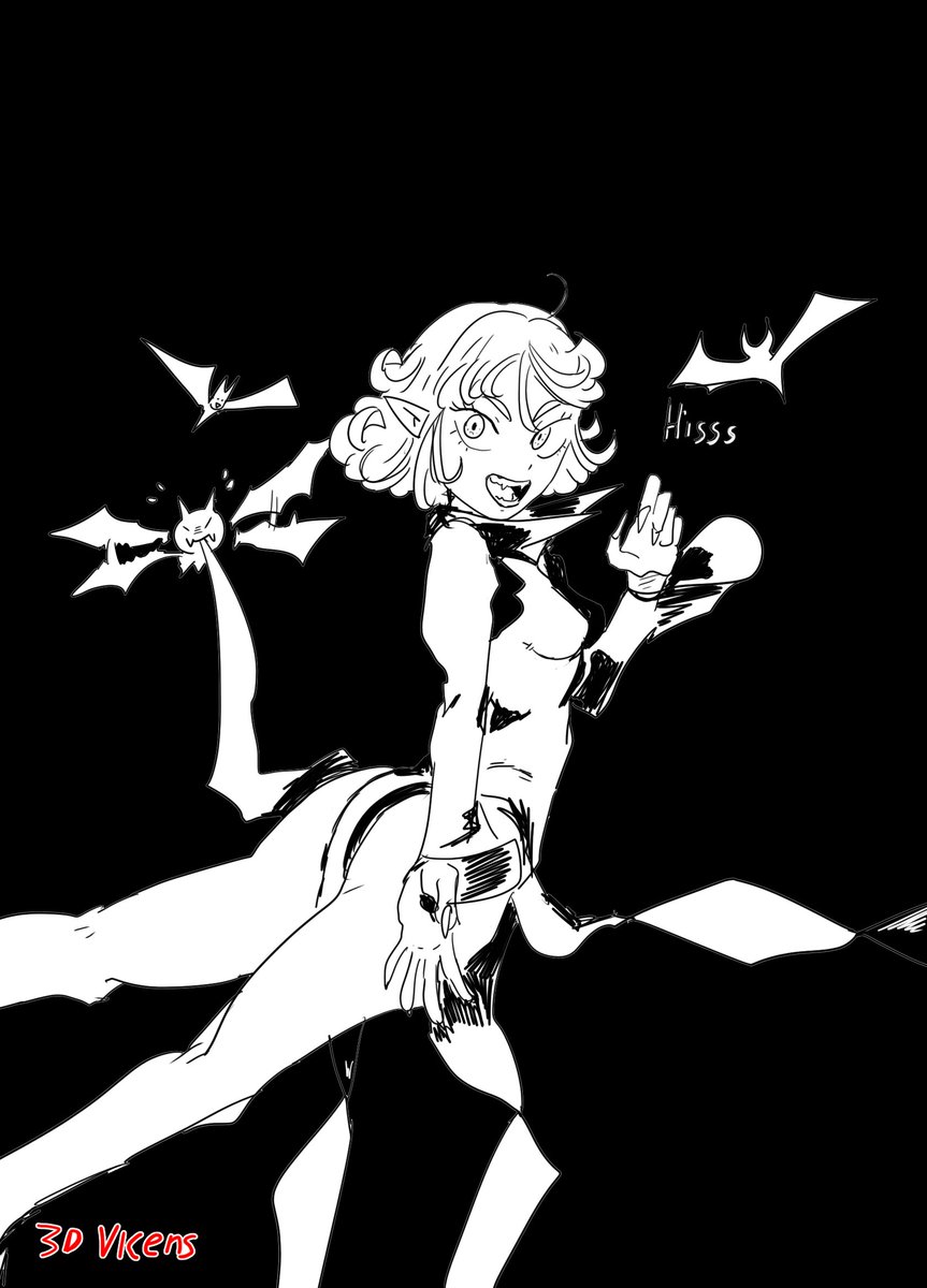 3dVicens's tweet image. Night doodle:
Vampmaki
#doodle #tatsumaki #vampire