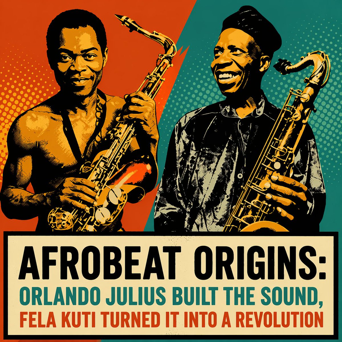FelastoryMedia's tweet photo. 🌍🎷Afrobeat Origins: Orlando Julius Built the Sound, Fela Kuti Turned It Into a Revolution
#FelastoryWeekEnding #Weekending #Culture 

The story of Afrobeat’s birth is often framed as a creative tension between two towering figures: Orlando Julius Ekemode and Fela Anikulapo Kuti. One built the musical architecture; the other turned it into a cultural and political force that would echo across the world.

Orlando Julius began experimenting with new sounds at a pivotal moment in post-independence Nigeria. As early as 1960, he was blending Yoruba rhythms with highlife, jazz, and American rhythm and blues. This hybrid sound—sometimes called “Afro-soul” or even “Afrobeat” in its early form—introduced the rhythmic layering and horn-driven arrangements that would later define the genre. His work with bands like the Modern Aces in Ibadan became a proving ground for this innovation. Crucially, Julius’ music absorbed the groove-heavy influence of artists like James Brown, embedding funk’s tight basslines and syncopation into a distinctly West African framework.

His influence on a young Fela Kuti is widely acknowledged. When Fela returned from London in the early 1960s, he encountered Julius’ evolving sound and performance style. Julius himself later claimed he supported Fela’s early band formation by sharing musicians, helping to shape what would become Koola Lobitos. In this sense, Julius can be seen as the genre’s “architect,” laying down its musical DNA.

Fela Kuti, however, transformed that foundation into something far more expansive. After a formative visit to the United States in 1969, where he encountered Black Power activism, Fela sharpened Afrobeat into a vehicle for political expression. With drummer Tony Allen, he developed the signature Afrobeat structure: extended grooves, complex polyrhythms, and call-and-response vocals anchored by powerful horn sections. But beyond sound, Fela infused Afrobeat with purpose—using it to confront state violence, corruption, and colonial legacies.

Tracks like Zombie and Unknown Soldier exemplified this shift, turning music into protest and inviting direct confrontation with authority. His commune, Kalakuta Republic, and performances at the Afrika Shrine became symbols of resistance as much as artistic expression.

In comparing their legacies, Julius emerges as the sonic pioneer, a global experimenter who helped invent the language of Afrobeat. Fela, by contrast, became its voice—politically charged, uncompromising, and globally resonant. Together, their contributions form a continuum: from innovation to revolution, from rhythm to resistance.