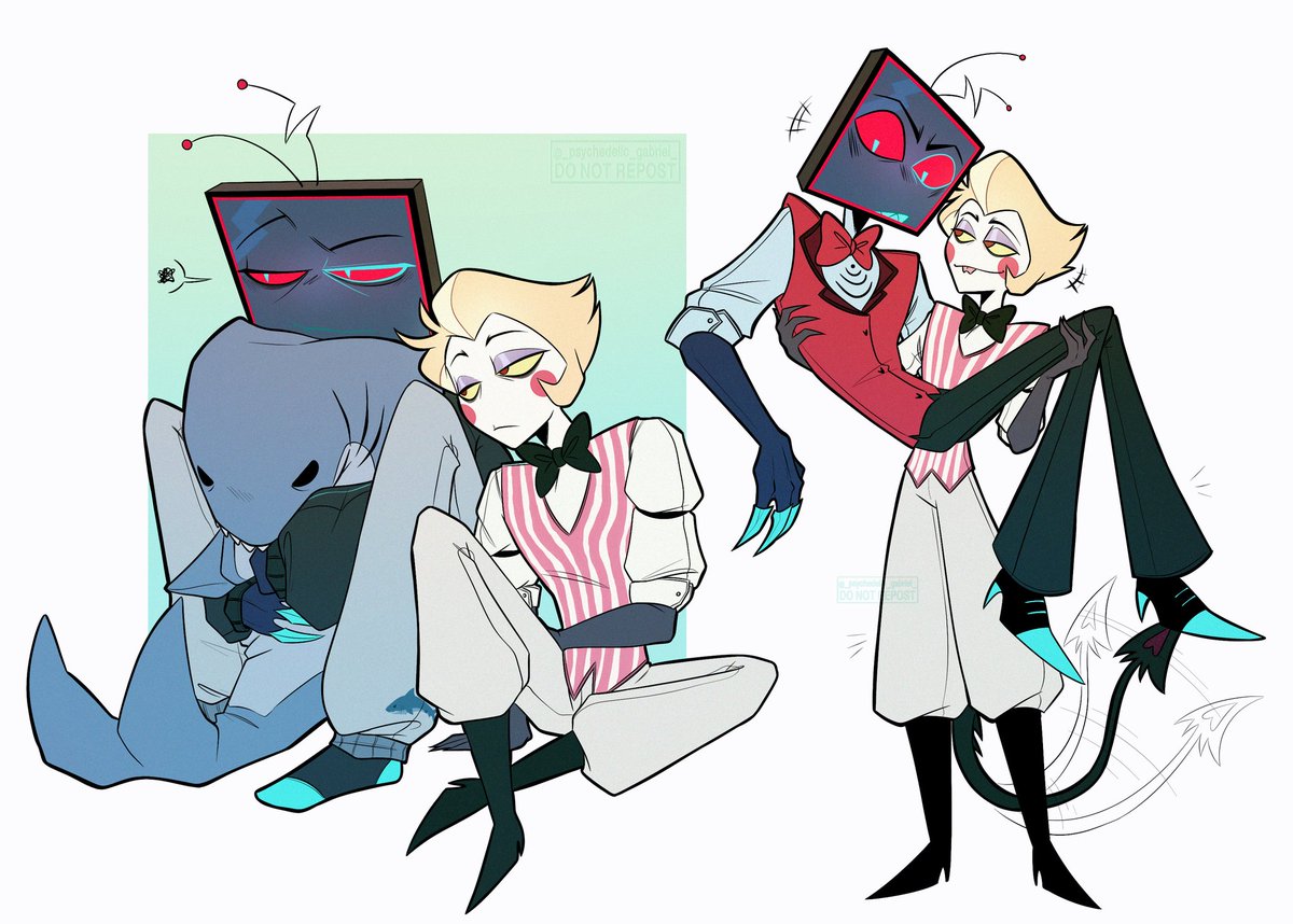 Dumb tv head and King of Hell 
#staticapple #hazbinhotel #hazbinhotelvox #hazbinhotellucifer