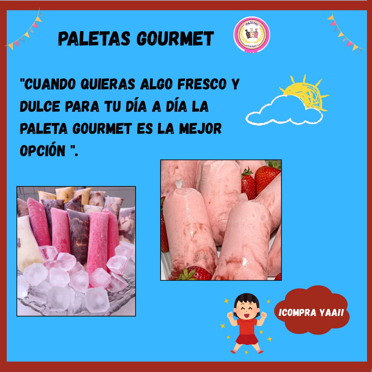 GourmetPaletas's tweet photo. Refresca tu día 🌅
#paletasgourmet #Deliciosas #ventas https://t.co/o0sXUk0L3w