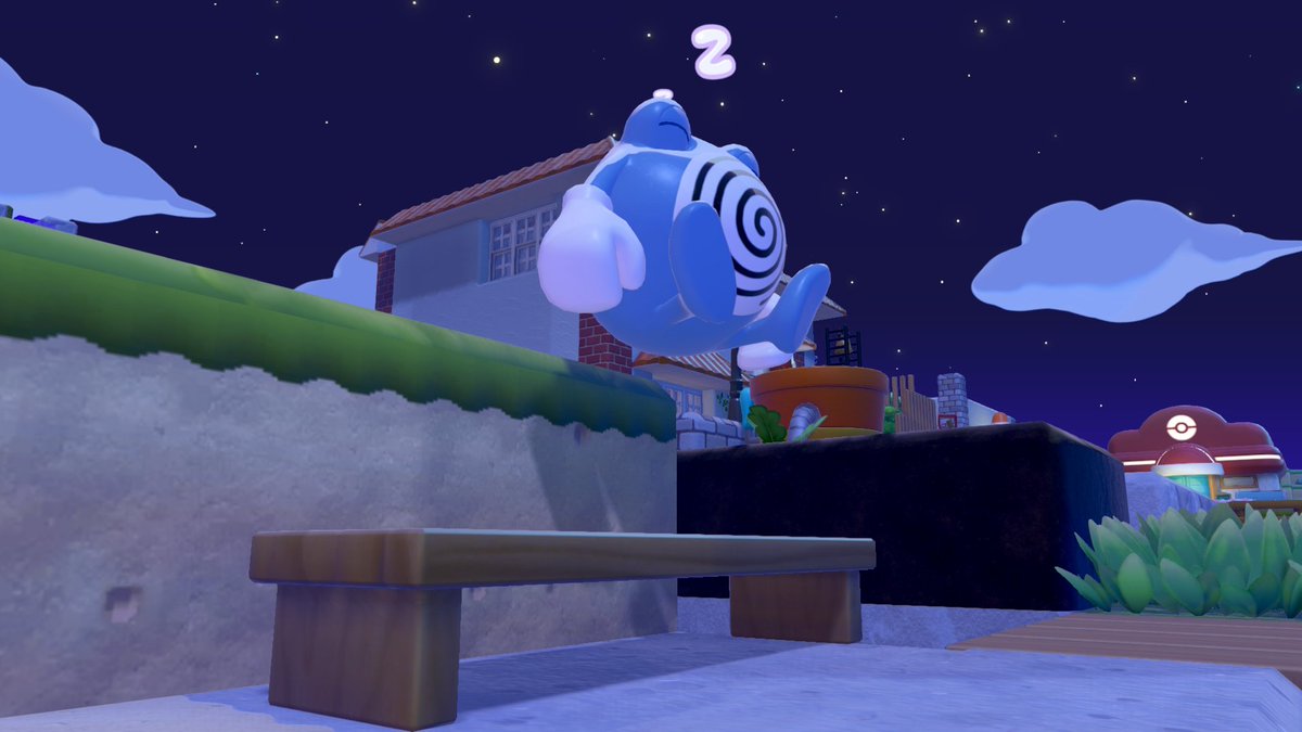 今週末も元気にぽこぽけをやってしまった。ようやくカビゴンのお家を作りました！カビゴンのベッドでカビゴンは寝ています！後は友達とオンラインで遊べるモードで整地をして超巨大建築に挑んだりしました。ひむろと発電所ができたので明日は祭壇を作ります。労働に疲れたニョロゾが空中で寝てました。