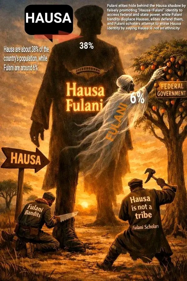 Hausas, take your time and read this carefully, and understand how great you are.

Without the Hausa, the Fulani would be nothing in Nigeria.

Wasu ke rawa da bazar mu!

Self-rule is the answer.

<a href="/Waspapping_/">Sarki.</a>  kayi tunani!