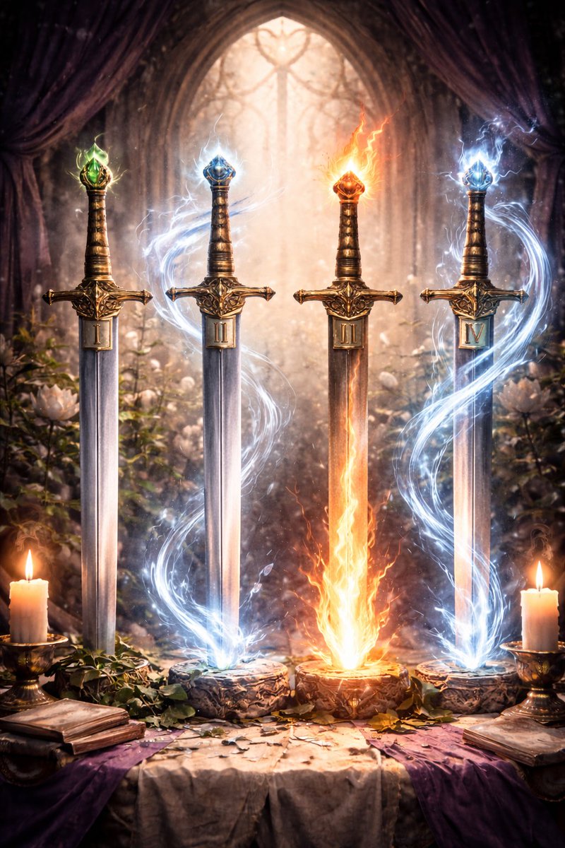 shatteredorb's tweet image. A Card For You, A Read From Me
Evening Reading - The Four of Swords, Truce
Full write up on links in profile. 
Be Safe &amp;amp; Be Well.
Love ❤️🔮
#witch #tarot #thoth #shaman #blessedbe #evening #night #moon #reading #sobeit #Four #Swords #Truce #transition #rest #decisions #precision