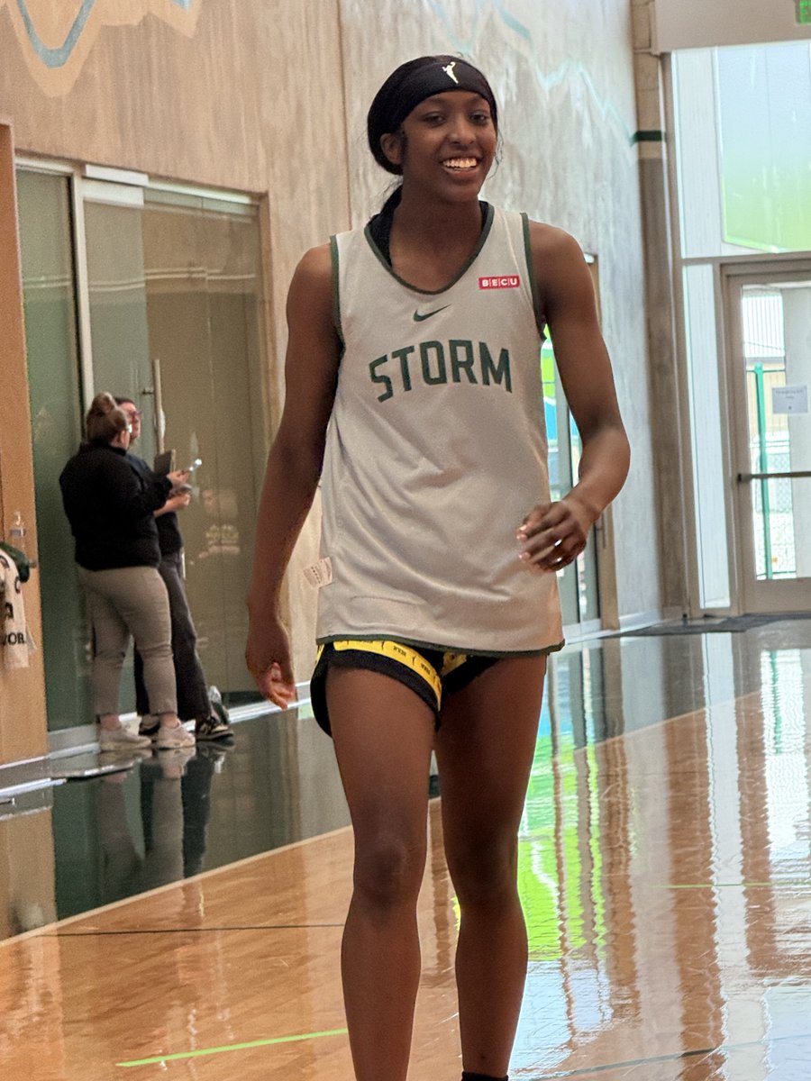 WNBAStormChaser's tweet image. Flau'jae Johnson was all smiles during Day 1 of Seattle Storm training camp. Her athleticism definitely stood out during the scrimmages open to the media. This season will be fun to watch as these young players grow. #WNBA