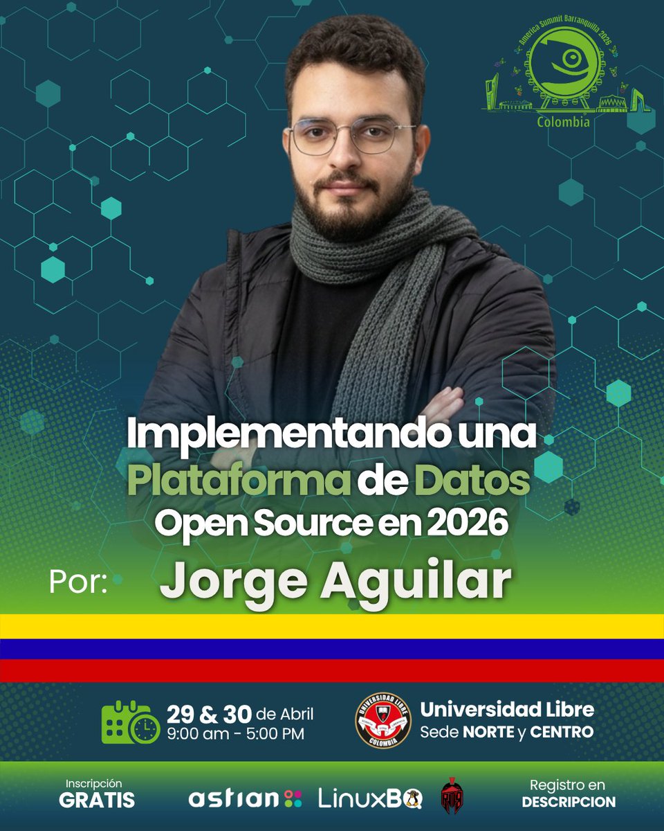 LinuxBQ's tweet image. 📊 Data is the future
🇨🇴 Jorge Aguilar joins #openSUSESummit Americas
💻 Open Source Data Platform in 2026
🌎 First time in LATAM
📍 Barranquilla 🇨🇴
🚀 Don’t miss it: goo.su/WpkKjzz
#BigData #DataEngineering #OpenSource #Linux #LATAMTech
@openSUSE @grupoastian