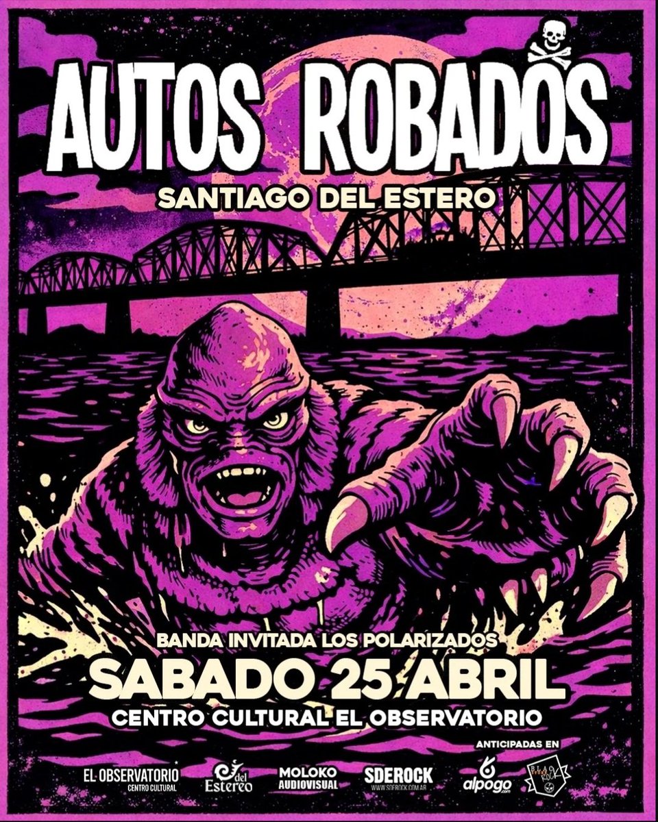 El Próximo Sábado Rocanrooooool en #SantiagoDelEstero 

VUELVE AUTOS ROBADOS 
junto a LOS POLARIZADOS 

Se viene una hermosa fiesta RnR 

sderock.com.ar