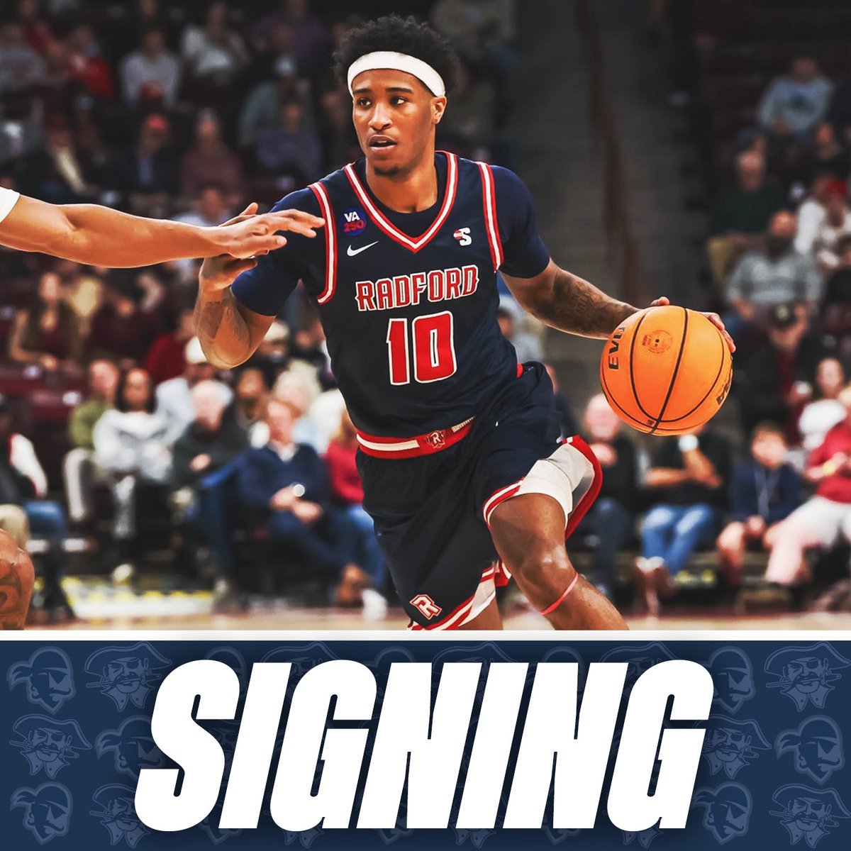 🚨 PORTAL SIGNING 🏴‍☠️: 
Seton Hall has signed guard Del Jones! 

The 6’3 guard just completed his sophomore season at Radford, averaging 17 PPG &amp; 3.5 AST

Jones began his career at Clemson, was a top 100 recruit out of HS

Welcome, Del!