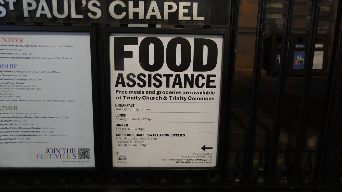 MarkWerling5's tweet image. Good works being done at Trinity Church in New York.  #Hunger #FoodInsecurity