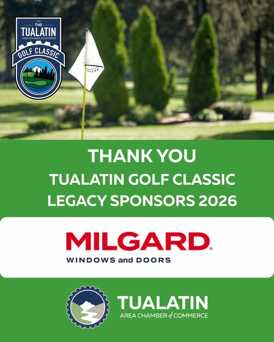 Celebrating our Titanium Legacy Sponsors!  

We are deeply grateful for the long‑standing support of KAI USA, Nortek, LAM Research, and Milgard Windows. Your partnership helps make events like the 2026 Tualatin Golf Classic possible!