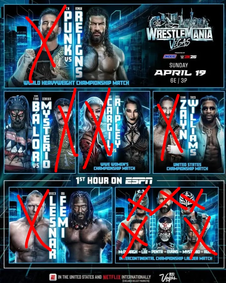 TLBohr's tweet image. 🎉 #WrestleMania Night 2 winners #espn 
#Netflix #WWE #wweuniverse #WWERaw #wwesmackdown #WrestleMania42