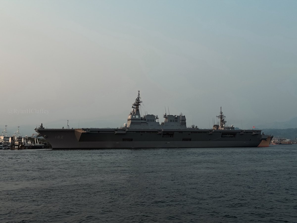 RyanHClaffey's tweet image. Some scenes from Subic Bay last night as the JS Ise, JS Ikazuchi, and the JS Shimokita appear to have arrived for Exercise Balikatan 2026

The exercise will run from April 20–May 8 and feature 1,400 Japanese combat troops—their first presence on Philippine soil since World War II
