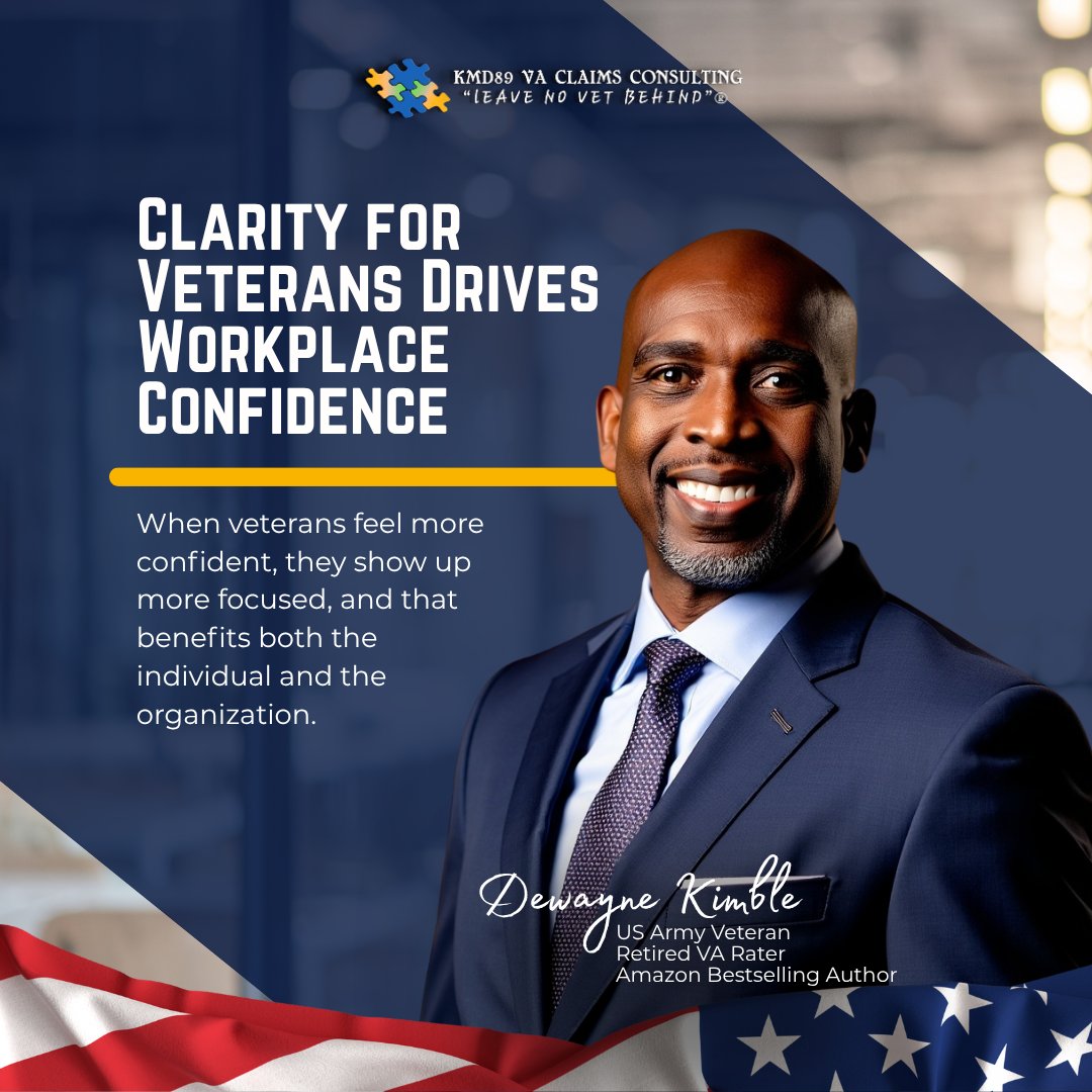 Veteran employees often continue interacting with the VA long after they transition into the workforce.

Without proper understanding of how claims are evaluated, that process can feel overwhelming.

Learn more or book a veteran education session:
👉 dewaynekimble.com