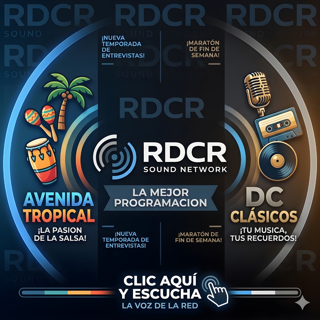 🔥 La radio online que sí vale la pena escuchar está aquí:

🌴 Salsa sin relleno 👉 rdcrsound.adcm.club/RadioAvenidaTr…
🎶 Clásicos que nunca fallan 👉 rdcrsound.adcm.club/DCClasicosEC/

RDCR Sound Network: menos ruido, más música real. 🎧

#RadioOnline #Salsa #Clásicos #Streaming