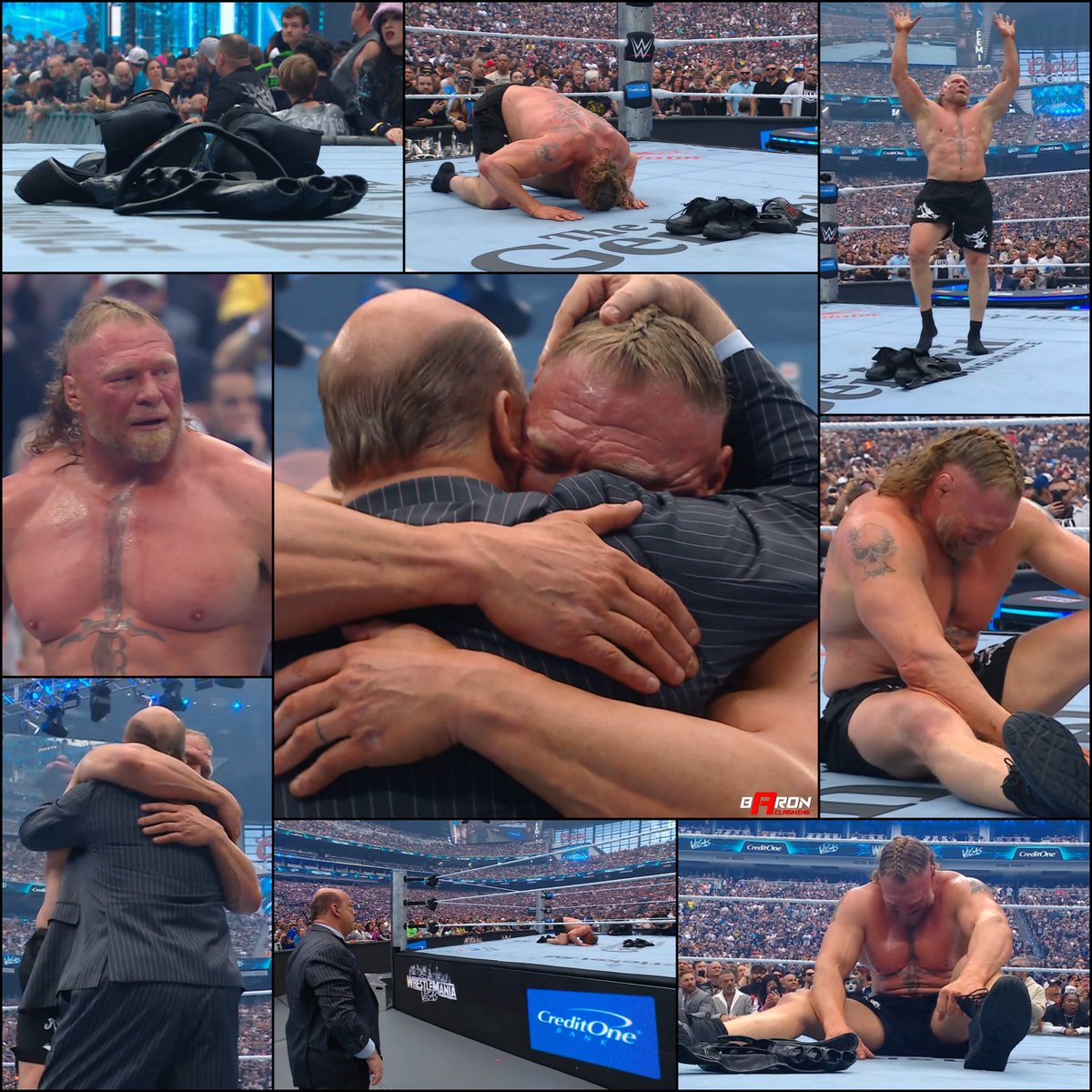 BaronClashing's tweet photo. THANK YOU LESNAR 👏😥

#ThankYouLesnar #WrestleMania #BrockLesnar https://t.co/9xrYsLyADv