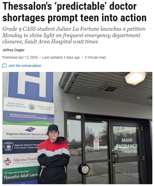 iedm_montreal's tweet image. The Sault Star is citing our report on ER wait times in Ontario, noting that nearly 300,000 patients left without being treated in 2024 alone. That’s a symptom of deeper system issues. Improving access means tackling inefficiencies, not just adding funding. #healthcare #ONpoli