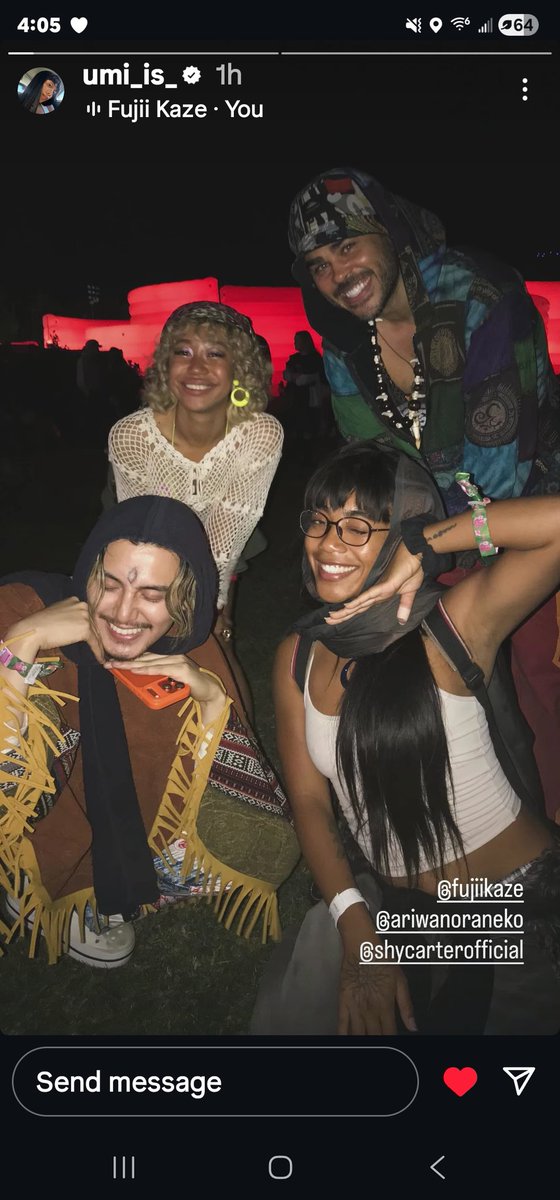 Seli_sel_'s tweet photo. A place where celebrities roam freely and in peace because everyone blends in with the crowds.
#Coachella #fujiikaze #umi #藤井風 #shycarter #ariwa https://t.co/V3r0sKcFnp