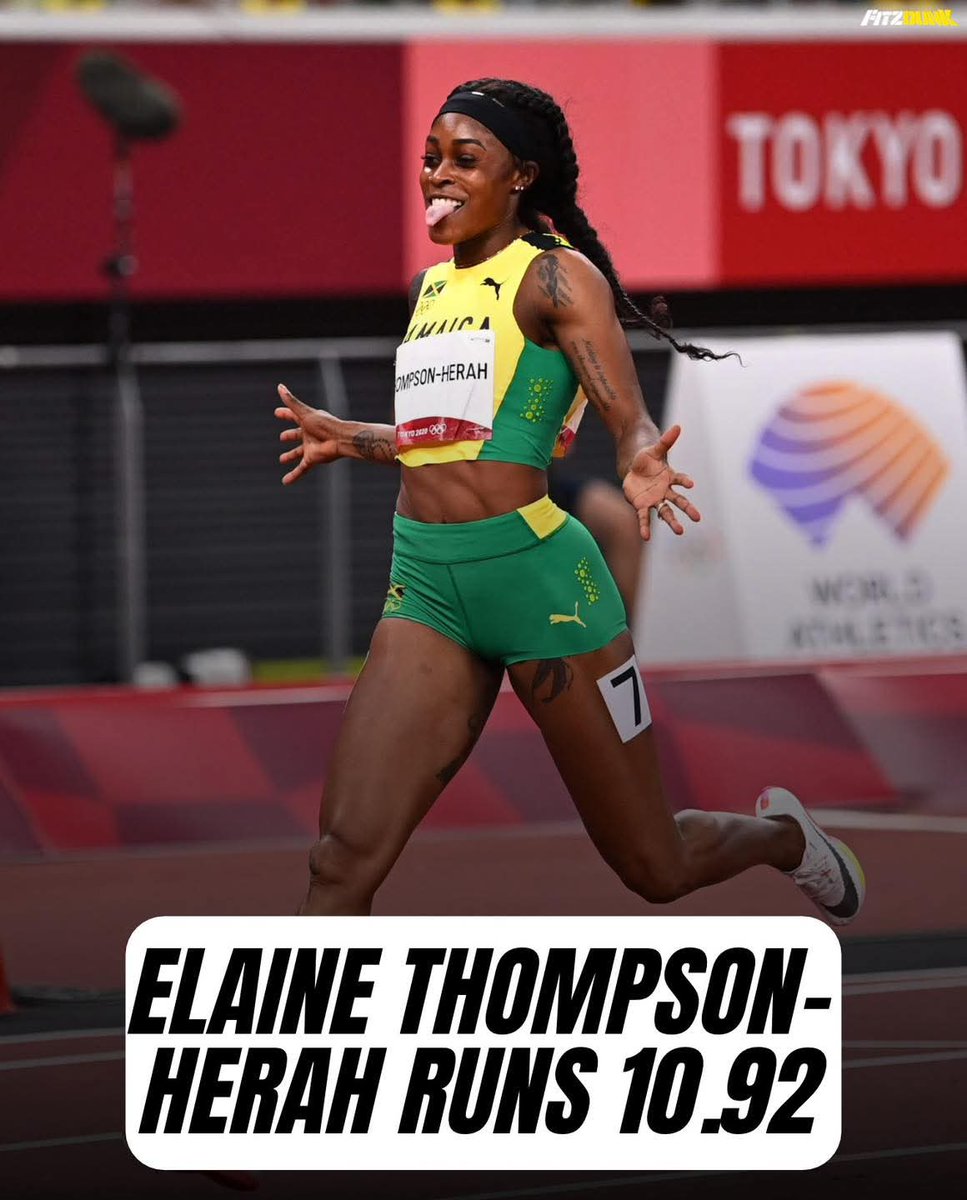 garstel7's tweet image. Okkkkkkkkkkkkkkk

Looking good Elaine 😊 

Jamaica's Double Double/ Back to Back Olympic Champion, Elaine Thompson-Herah is looking goooooooooooooood 

Congratulations 👏🎉🎉🎉👏🎊🎊 Elaine on that 10.92 at the Velocity Fest Meet

#jamaica #sports #athlete #athletics #jamaicans