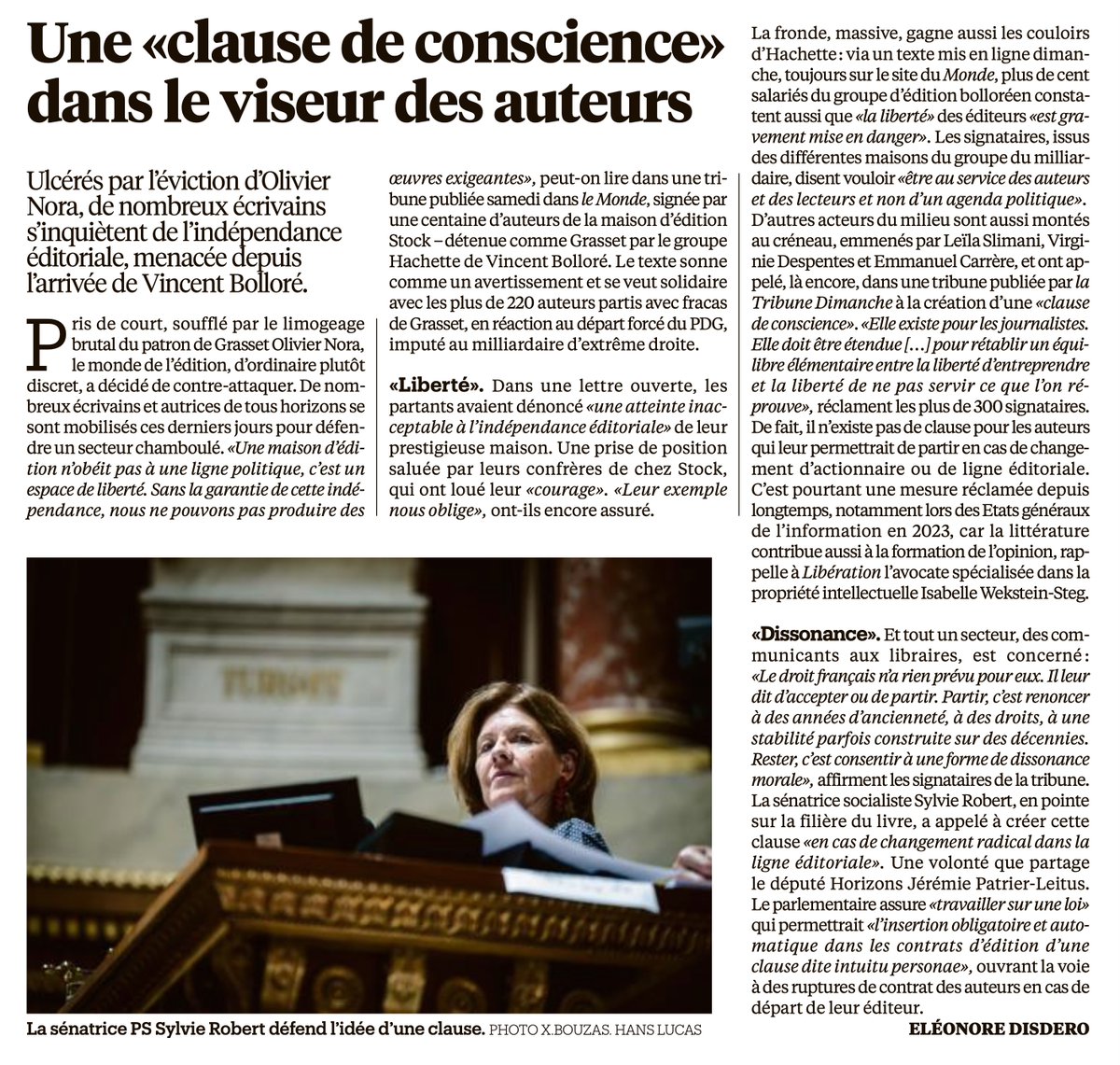 📚 LE COURAGE À CONDITION QU'IL SOIT RÉMUNÉRÉ — Il y a quelque chose de profondément comique dans le spectacle qu'offre actuellement le Tout-Paris littéraire. Trois cents signatures, cent auteurs Stock, deux cent vingt partants de Grasset, cent salariés d'Hachette : jamais la