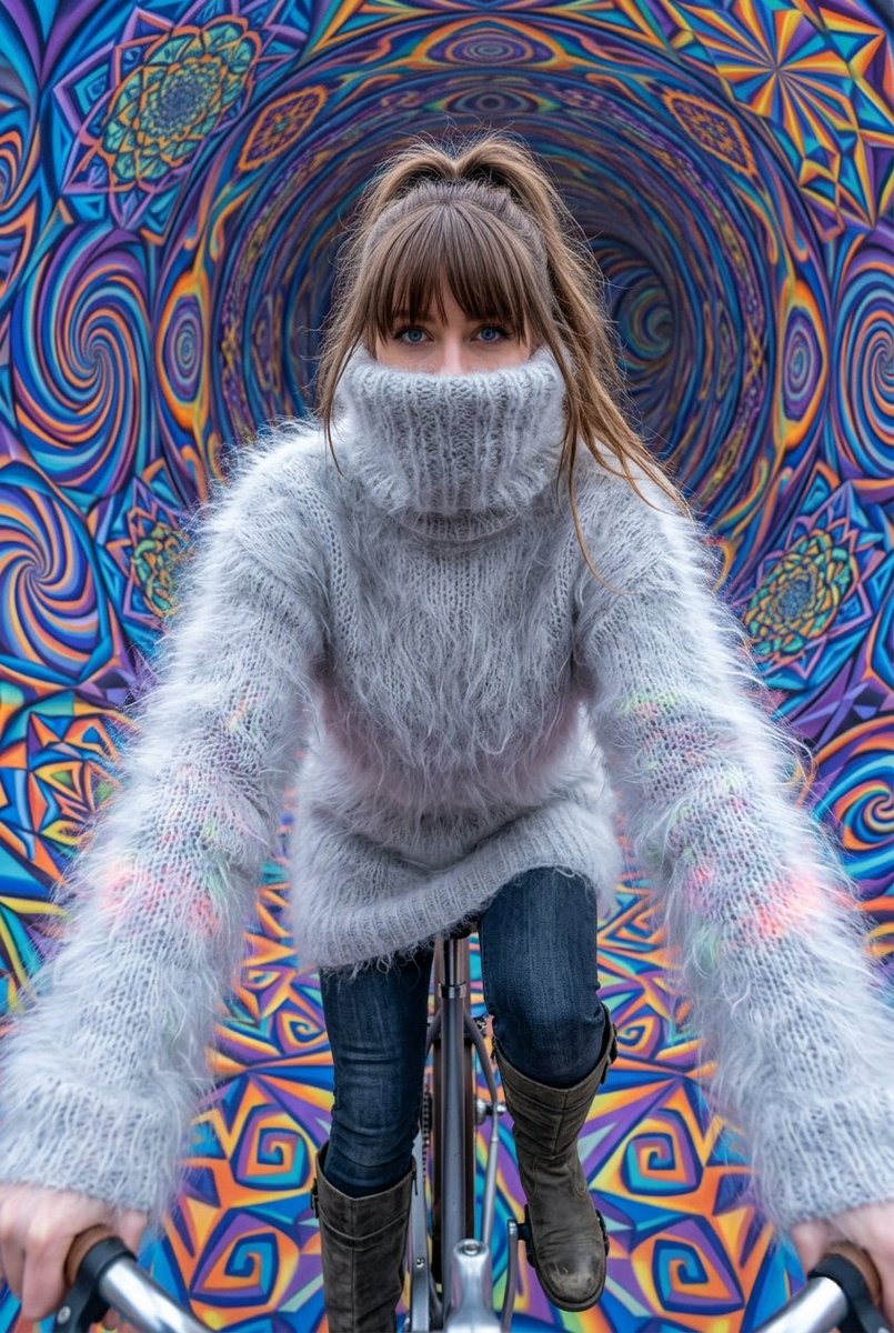 moh_ai_r's tweet photo. Bicycle Day #mohair #mohairsweater #angora #angorasweater #wool #woolsweater #fluffy #fluffysweater #fuzzy #fuzzysweater #lepull #lepullmohair #pullover #mohairpullover #ai #aigenerated https://t.co/CQRDIZUjAB