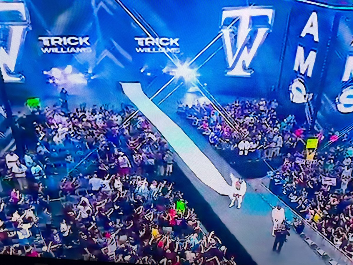 When you leave the bathroom but have toilet paper stuck to the bottom of your shoe. #Wrestlemania