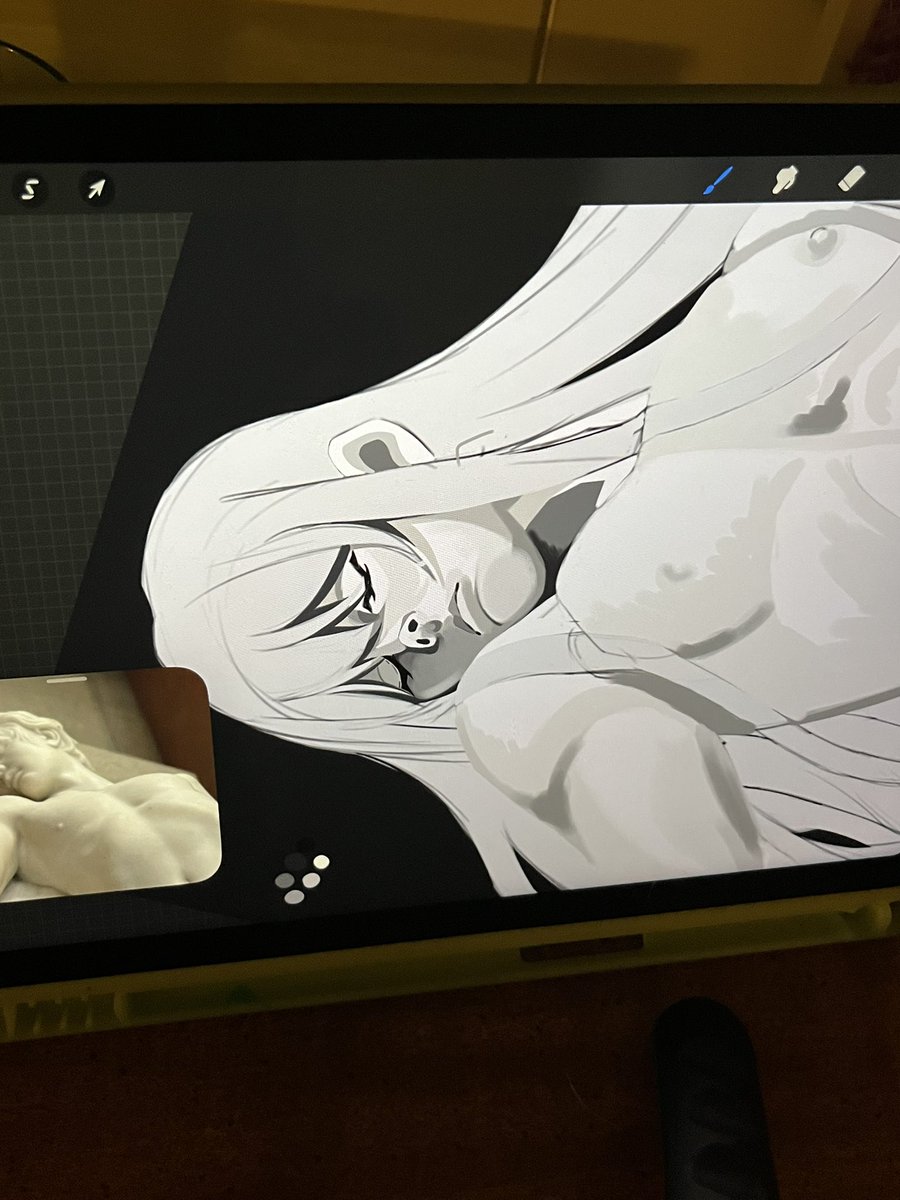Inv_Shinso's tweet photo. Wip! I’ve been so busy this week, I can actually draw again 😭 #wip #oc #digitalart https://t.co/oig8QccsZI