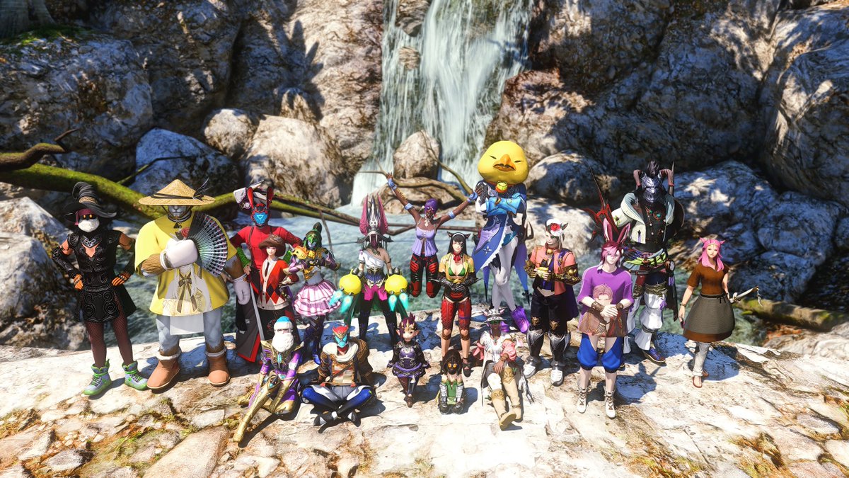 TempestTalons's tweet photo. April 2026 FC Photo! Now that glams are unlocked, the Talons did a mismatched glam theme! Photo credit to Maya Takagi! #ffxiv #ffxivfreecompany #ffxivmateus https://t.co/hKqMUTZJWX
