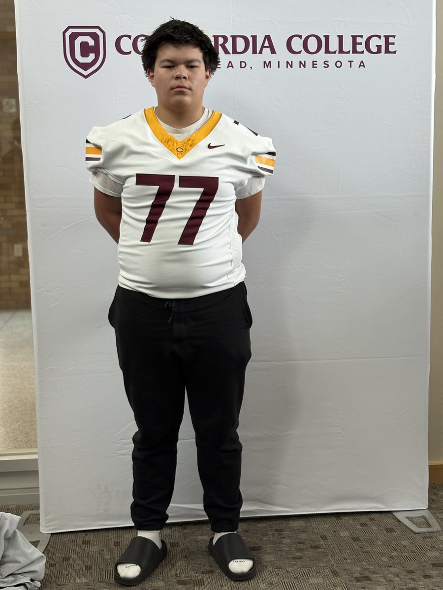 Owen_Watterson's tweet photo. Thanks again to @CoachJoelKing and concordia for having me out, Had a great time! @OJW_Scouting @PrepRedzoneMN #rollcobbs #cobbers https://t.co/mxlXEdzkVB