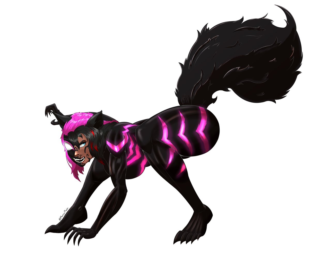 Today it’s a fierce cat girl’s turn.
Watch your eyes! that’s where she strikes first...

This is Zinah! She belongs to <a href="/another_miqo/">Just another Fanta-Addict</a> 

#Symbiote #Marvelcomics